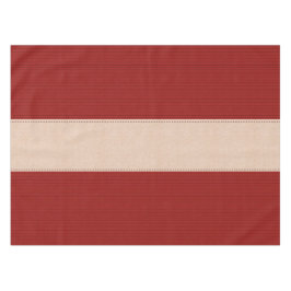Rustic Red Linen Holiday Stripes Tafelkleed