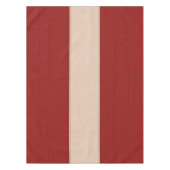 Rustic Red Linen Holiday Stripes Tafelkleed (Voorkant)