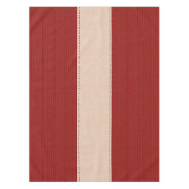Rustic Red Linen Holiday Stripes Tafelkleed