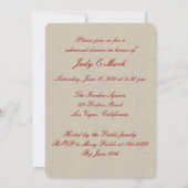 Rustic Red Mason Jars Rehearsal Dinner Invitation Kaart (Achterkant)