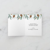 Rustic Red Merry kerstpine bevat foto Feestdagen Kaart (Binnen)