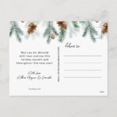 Rustic Red Merry kerstpine bevat foto Feestdagenkaart (Achterkant)