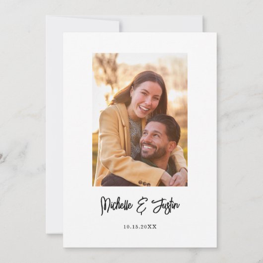 Rustic Red Mountain Wedding Kaart (Achterkant)