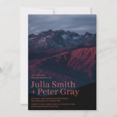 Rustic Red Mountains sparen de datumuitnodiging Kaart (Voorkant)