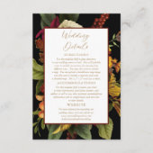 Rustic Red | Nadere gegevens over de Oranje Floral Informatiekaartje (Voorkant)