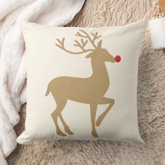 Rustic Red Nose Holiday Kussen (Deken)