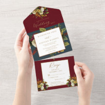 Rustic Red | Oranje Floral Bouquet Blauwgroen Wedd