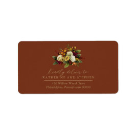 Rustic Red | Oranje Floral Bouquet RSVP Adres La Etiket