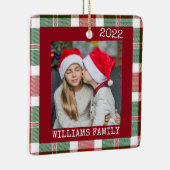 Rustic Red Photo Buffalo Pset Ornament (Rechts)