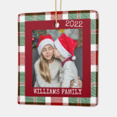 Rustic Red Photo Buffalo Pset Ornament (Links)