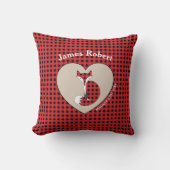 Rustic Red Plaid Fox Custom Baby Pillow Kussen (Voorkant)
