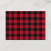 Rustic Red Plaid Merry Little Baby Shower Diaper R Informatiekaartje (Achterkant)