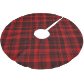 Rustic Red Plaid Tartan Kerstboom Rok (Gekanteld)