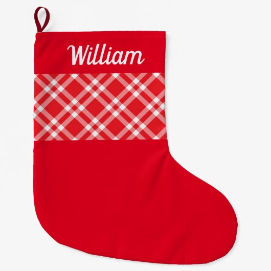 Rustic Red Play - aangepaste naam Grote Kerstsok (Voorkant)