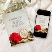 Rustic Red Poinsettia Bossen Weddenschap Kaart