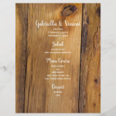 Rustic Red Poinsettia Country Winter Wedding Menu (Achterkant)