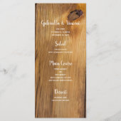 Rustic Red Poinsettia Country Winter Wedding Menu (Achterkant)