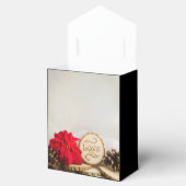 Rustic Red Poinsettia Winter Wedding Bedankdoosjes (Geopend)