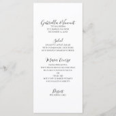 Rustic Red Poinsettia Woodland Winter Wedding Menu (Voorkant)