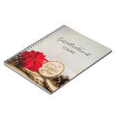 Rustic Red Poinsettia Woodland Winter Wedding Notitieboek (Linkerzijde)