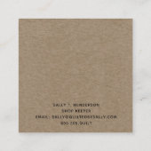 RUSTIC RED PRIMITIVE SALTBOX HOUSE COUNTRY KRAFT VIERKANTE VISITEKAARTJE (Achterkant)