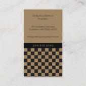 Rustic Red Primitive Saltbox House Land Visitekaartje (Achterkant)