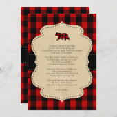 Rustic Red Pset Beer dank u voor uw gedicht Kaart (Voorkant / Achterkant)