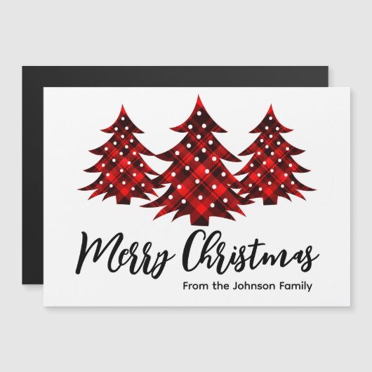 Rustic Red Pset Blank Merry kerstbomen (Voorkant / Achterkant)