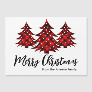 Rustic Red Pset Blank Merry kerstbomen