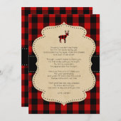 Rustic Red Pset Buck bedankt je gedicht Kaart (Voorkant / Achterkant)