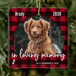 Rustic Red Pset Dog Memorial Pet Loss Keepslag Keramisch Ornament