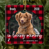 Rustic Red Pset Dog Memorial Pet Loss Keepslag Keramisch Ornament