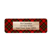 Rustic Red Pset Holiday Adresetiketten Etiket (Voorkant)