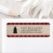 Rustic Red Pset Holiday Adresetiketten Etiket (Insitu)