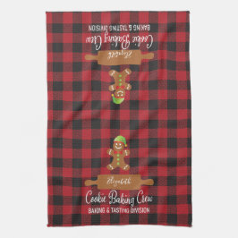 Rustic Red Pset Holiday Baking Monogramed Theedoek