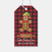 Rustic Red Pset Holiday Cookie Baking Cadeaulabel (Voorkant)