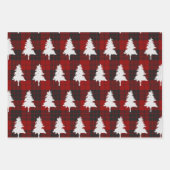 Rustic Red Pset Merry kerstcadeau Inpakpapier Vel (Voorkant 2)