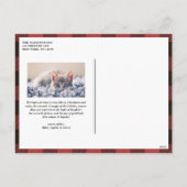 Rustic Red Pset Merry-kerstfoto Feestdagenkaart (Achterkant)