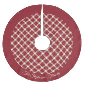 Rustic Red Pset met familienaam Kerstboom Rok (Voorkant)