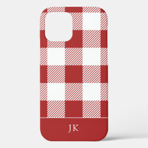 Rustic Red Pset Pattern Monogram Case-Mate iPhone Case
