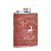 Rustic Red Reindeer behandelt kerstflesje Heupfles (Rechts)