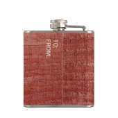 Rustic Red Reindeer behandelt kerstflesje Heupfles (Achterkant)