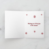 Rustic Red Reindeer Silhouettes Wenskaart Kaart (Binnen)