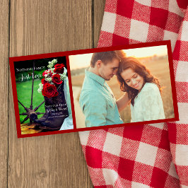 Rustic Red Roses Cowboy Boots Western huwelijk Save The Date