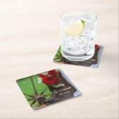 Rustic Red Roses en Cowboy Boots Western huwelijk Kartonnen Onderzetters (Insitu)