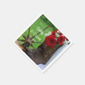 Rustic Red Roses en Cowboy Boots Western huwelijk Servetten (Hoek)