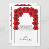 Rustic Red Roses Wedding Bedankt (Voorkant / Achterkant)