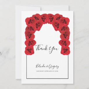 Rustic Red Roses Wedding Bedankt