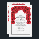 Rustic Red Roses Wedding Invitations Kaart<br><div class="desc">Dit ontwerp is uitgerust met rozenrood. De rode rozen worden gecomplimenteerd door een elegante zwarte rand. De rode tinten van de roos bloemen creëer een rustige florale tuin. Elegant huwelijksuitnodigingsontwerp met moderne elementen. Er zijn ook overeenkomende trouwbenodigdheden en andere huwelijksuitnodigingsformaten beschikbaar.</div>