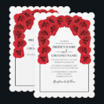Rustic Red Roses Wedding Invitations Kaart<br><div class="desc">Dit ontwerp is uitgerust met rozenrood. De rode rozen worden gecomplimenteerd door een elegante zwarte rand. De rode tinten van de roos bloemen creëer een rustige florale tuin. Elegant huwelijksuitnodigingsontwerp met moderne elementen. Er zijn ook overeenkomende trouwbenodigdheden en andere huwelijksuitnodigingsformaten beschikbaar.</div>